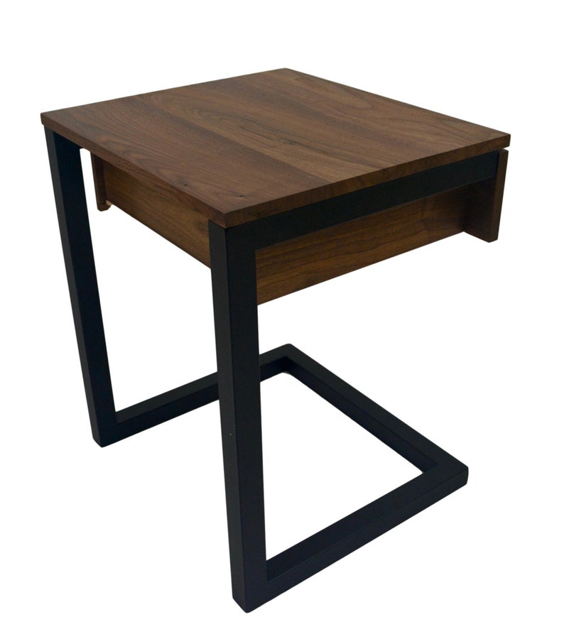 C Table Nightstand Side Table Bedside Table End Table Solid Walnut With Drawer image 4