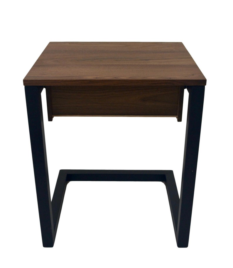 C Table Nightstand Side Table Bedside Table End Table Solid Walnut With Drawer image 3