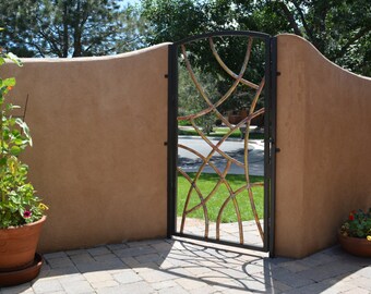 Custom Design Gate - Copper and Steel - Entryway Gate - Metal Gate Design - Garden Gate