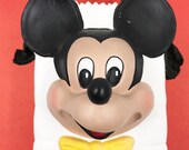 Mickey Mouse Ceramic Gift Bag Floral Container Unique 3D Mickey Face
