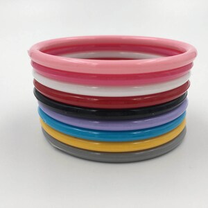 Vintage Bangle Bracelets Plastic Colorful Bangles image 2