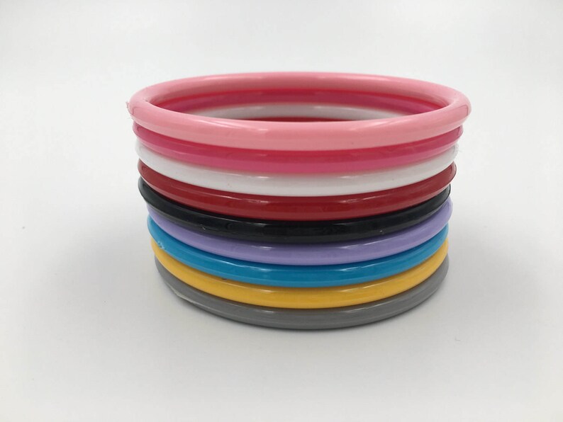 Vintage Bangle Bracelets Plastic Colorful Bangles image 2