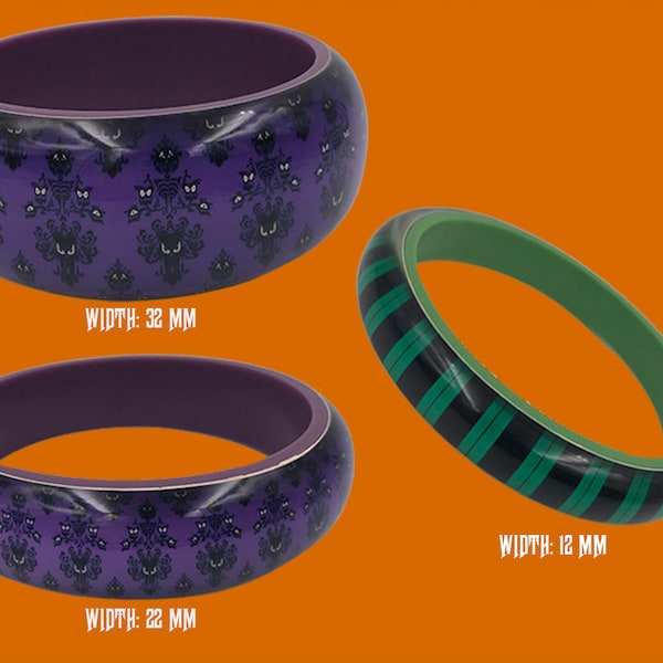 Haunted Mansion Inspired Plastic Bangle Bracelet