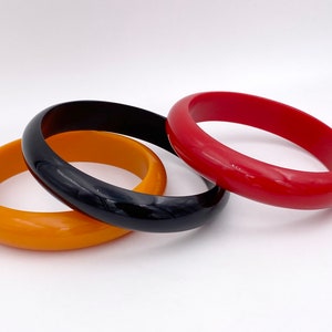 NEW Wide Bangle Bracelet Wide Bangle Halloween Bangle Red Bangle Bracelet Orange Bangle Black Bangle Vintage Reproduced Bracelet image 1