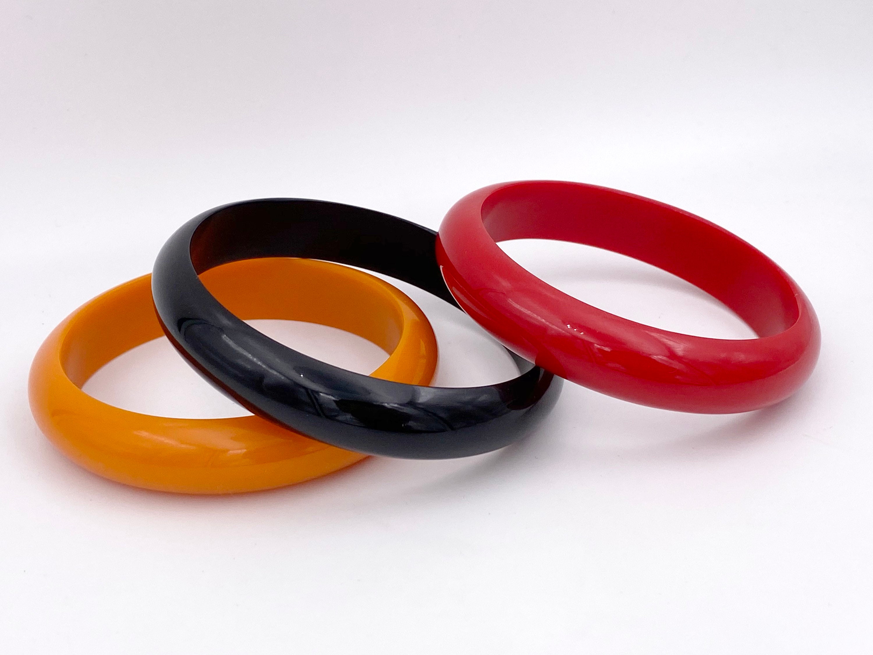 Red Chunky Bangle - Etsy