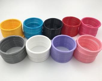 Vintage Bangle Bracelets - Plastic - Colorful - Bangles