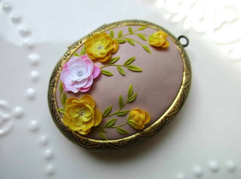 Floral Locket Christmas Gift Jewelry Gift for Mother Wife Gift Gift for Girlfrend Gift Idea Wife Jewelry Idea Gift for Wife Gift for Mom