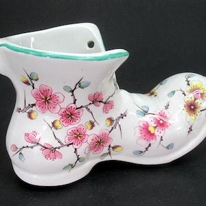 Old Foley Chinese Rose Shoe Boot Planter c1950's