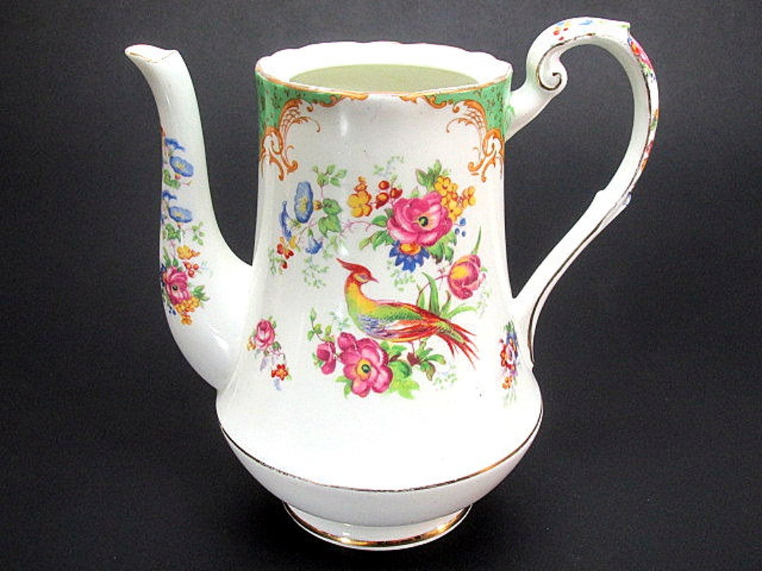 Paragon Rockingham Blue Paragon Rockingham Small Tea Coffee Pot C1930's (no Lid) - Etsy