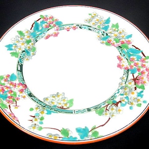 Vintage Royal Doulton Floral Blossom Enamel Leaf Dinner Plate