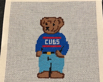 Chicago Sports Inspiriert Teddy Bären Nadelspitze Leinwand - 13 Mesh