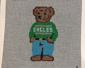 Philadelphia Sports Inspirierte Teddy Bären Nadelspitze Leinwand - 13 Mesh