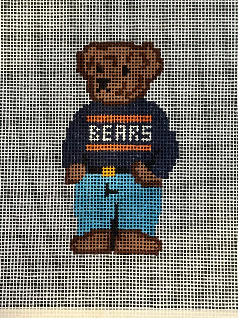 Chicago Sports Inspiriert Teddy Bären Nadelspitze Leinwand - 13 Mesh Bild 2