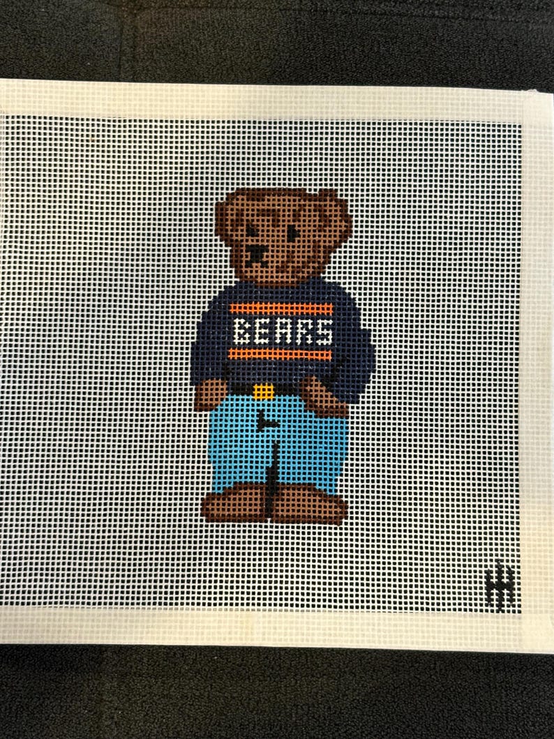 Chicago Sports Inspiriert Teddy Bären Nadelspitze Leinwand - 13 Mesh Bild 1