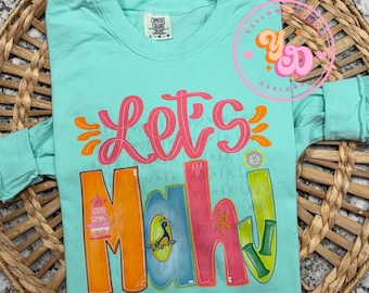 Let’s Mahj Adult Comfort Colors long sleeve - cute mahjong shirt
