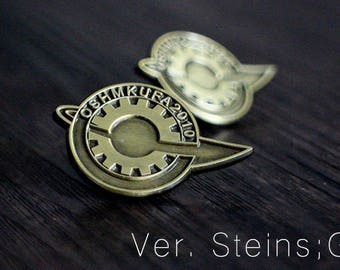 Steins;gate Labmem Badge Pins Buttons / Rintaro Okabe / Kurisu