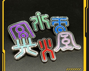 Pin de esmalte Digimon Frontier 6 colores temporada 4 Agnimon Wolfmon Fairimon Lowemon