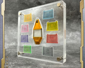 Soporte de almacenamiento para Digimon 25th Digivice Tag and Crests para exhibir tus colecciones (la etiqueta y los emblemas del 25.º aniversario no están incluidos).