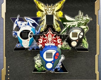 Digimon D-3 Digivice Soporte para tu 25.º D-3 o antiguo D-3 JP, 15.º D-3 y D-3 US. XV-mon Wormmon Stingmon Paildramon Imperialdramon Magnamon
