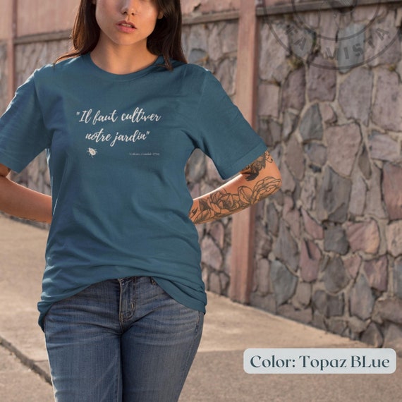 Voltaire Quote T-Shirt: Unisex US Cotton Garment-Dyed Tee
