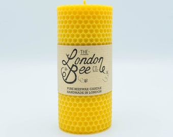 Honeycomb Solid Beeswax Pillar Candle (12.38 cm x 5.75 cm)