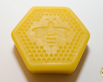 Pure Beeswax Block - 65g (2.2oz) Hexagonal Candle Polish woodworking bees wax
