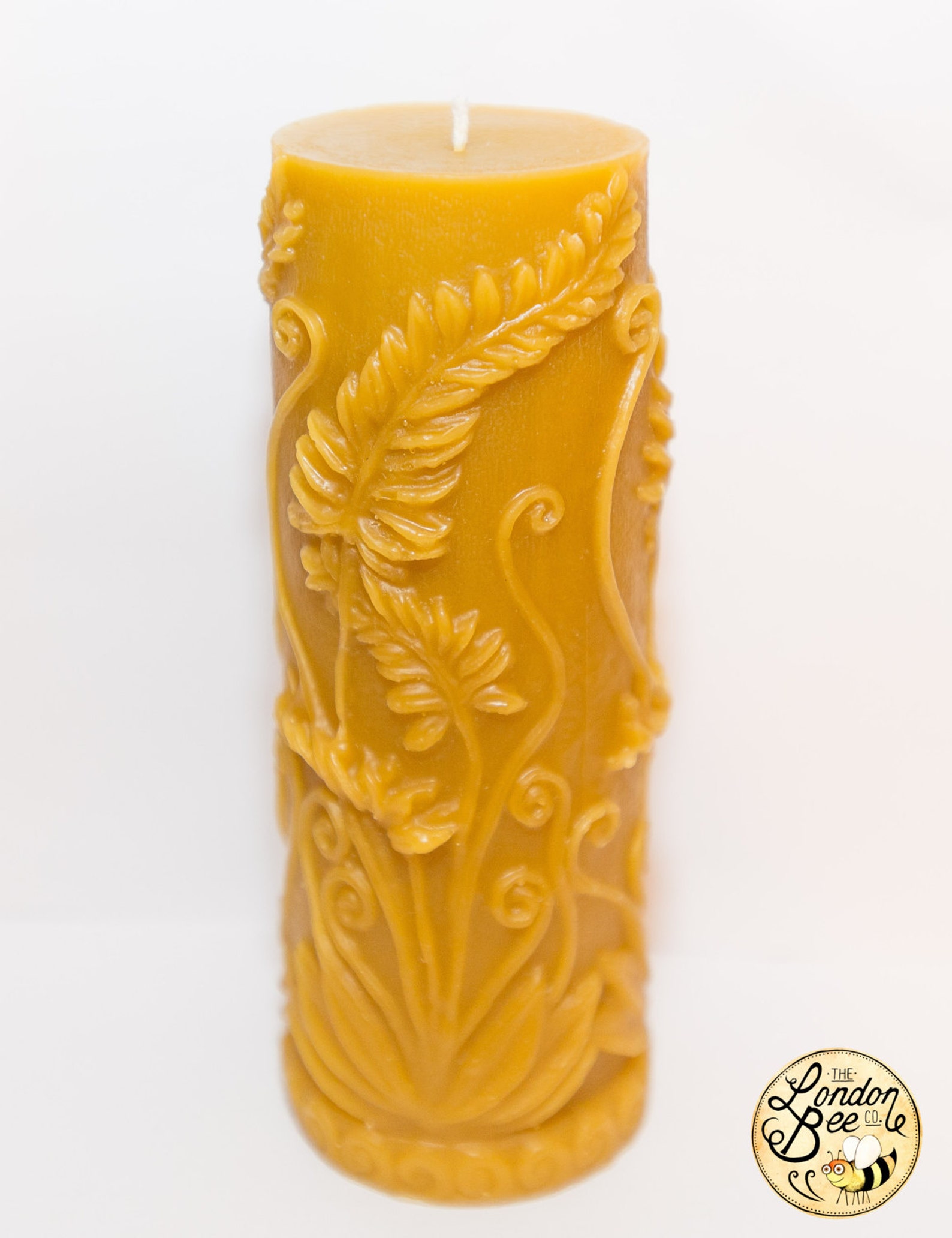 Beeswax Rustic Fern Cylinder Candle 18.10 cm x 6.35 cm Etsy