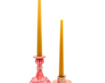 2 Handmade Pure Beeswax Taper Candles (1.91 cm x 25.4 cm)