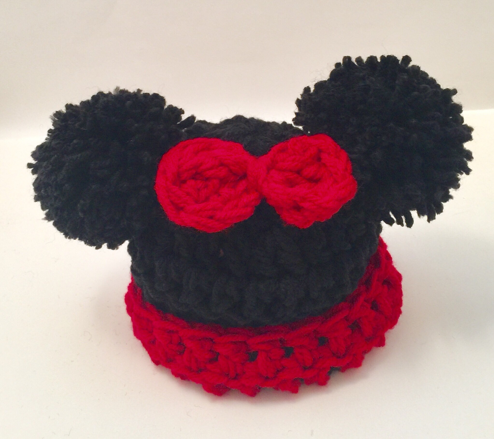 Minnie Mouse Hat Double Pom Pom With 
