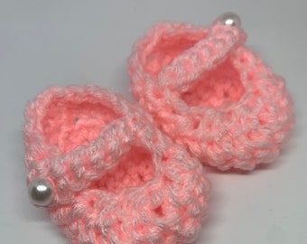 Pink Mary Jane booties