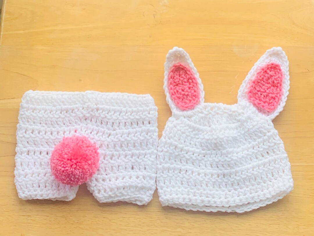 White Rabbit Prop Baby Bunny Photo Prop White Rabbit Crocheted - Etsy