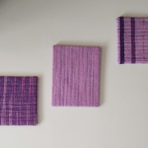 Woven Wall Art - Original Wall Art - Purple Haze Trio. #20W03-20W05