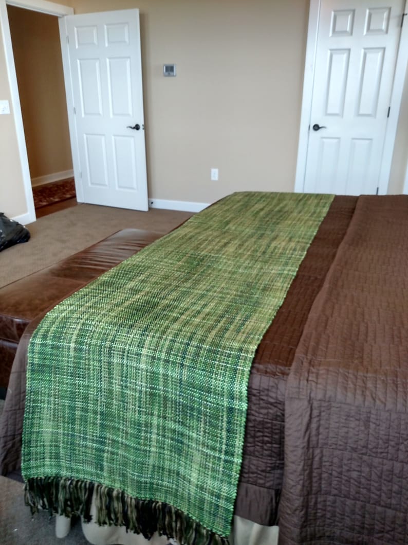 Custom Bed Scarf Bed Runner King Size Woodsy. Etsy