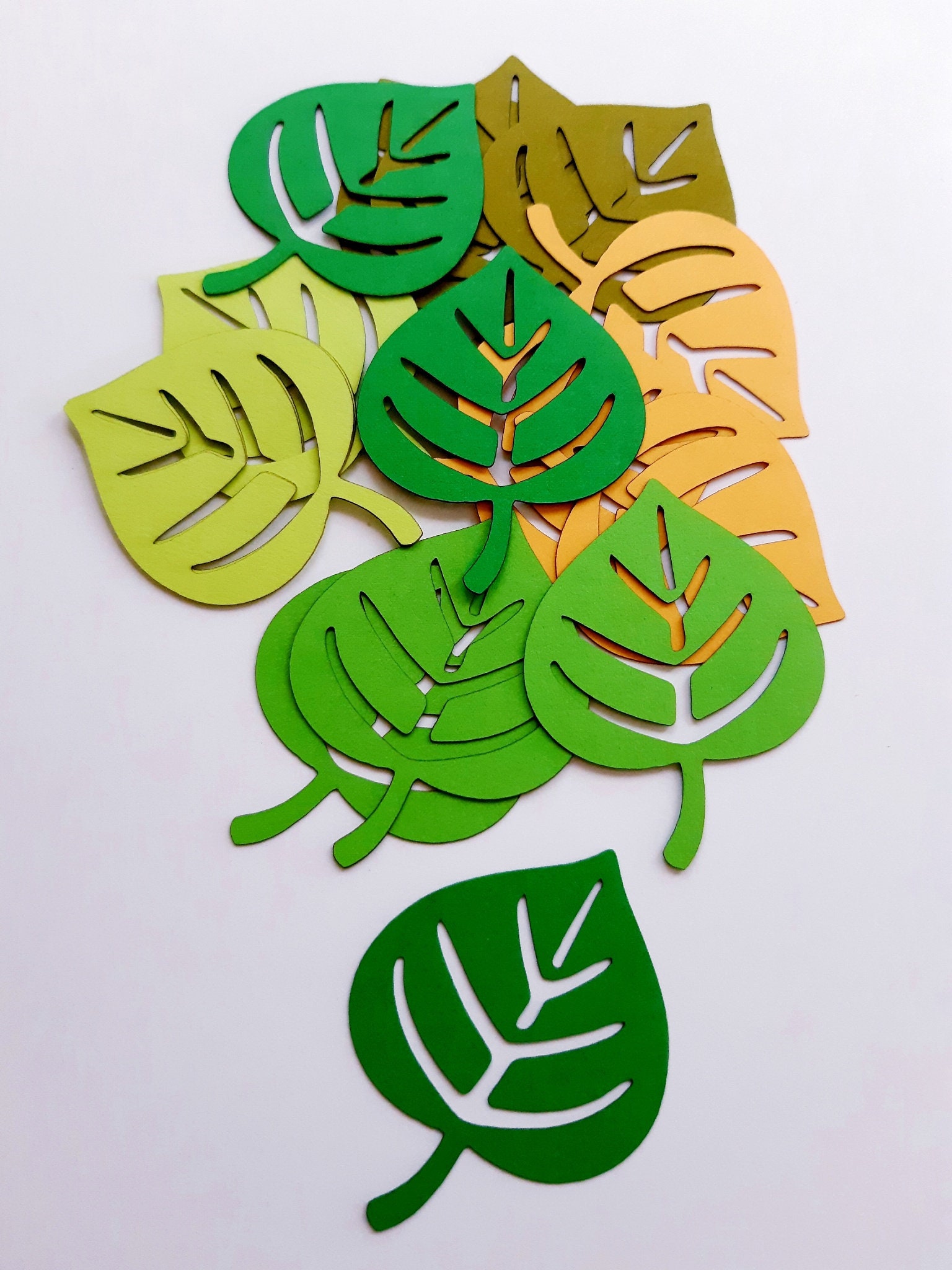 Leaf/Leaves Die Cut Outs Jungle Themed Decor Scrap Booking | Etsy