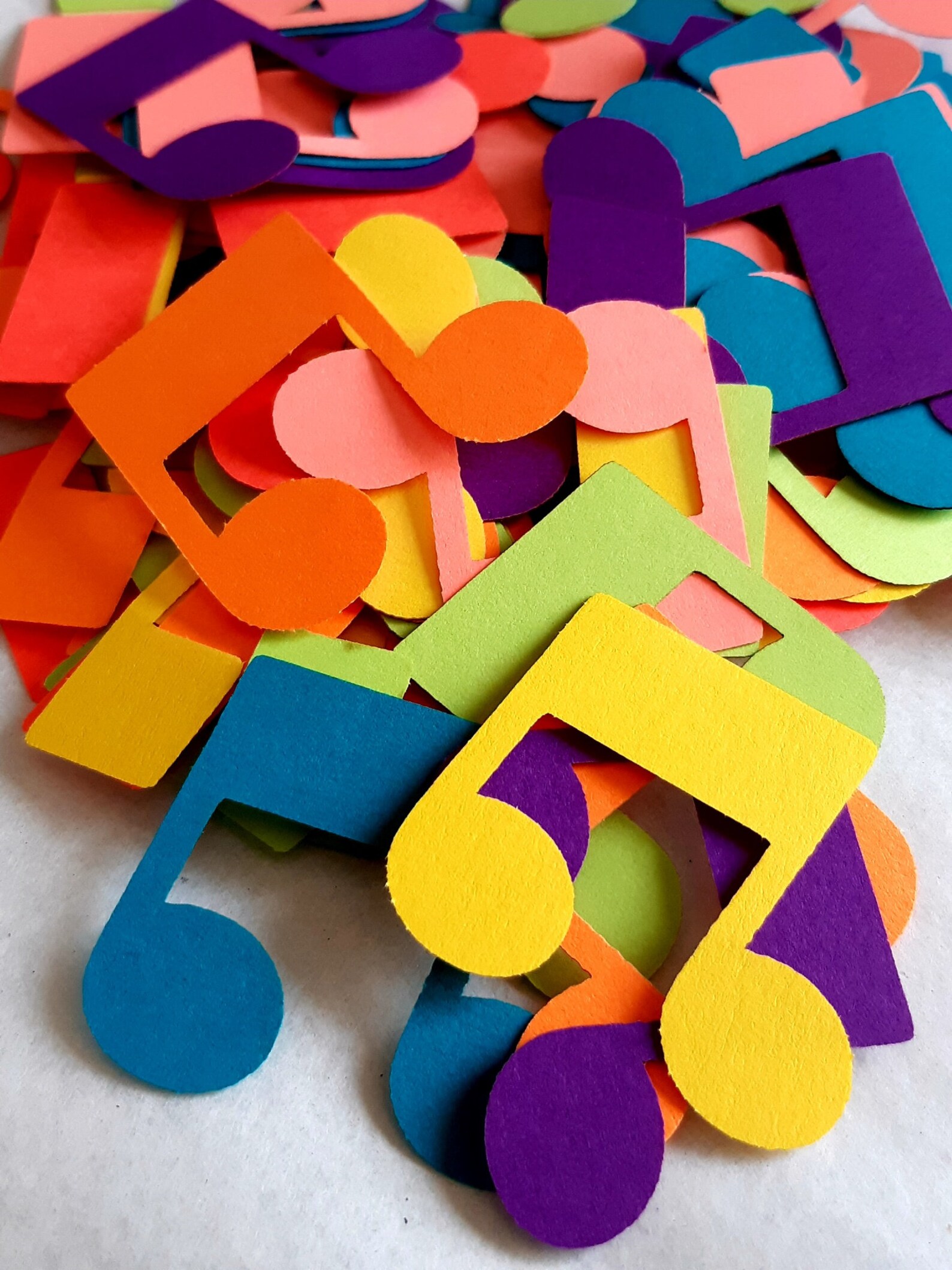 Scrap Booking Music Note Die Cut Outs Embellishments Music Etsy