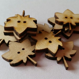Ahornblatt-Laser-Schnitt-Näh-Knöpfe aus Holz ( Schrott-Buchung, Verzierungen, Knöpfe, Basteln, Kartenherstellung )
