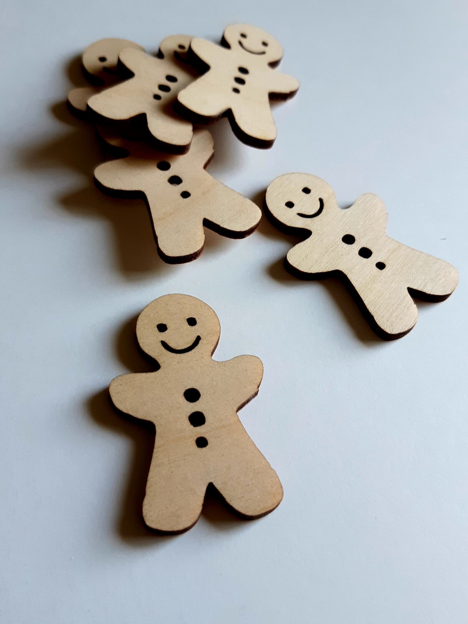 Wooden Gingerbread Men Cut Outs Holiday Decoration Etsy