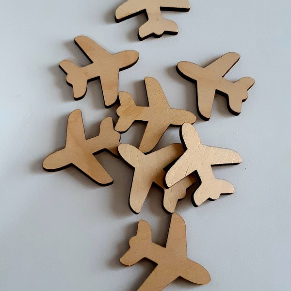 Wooden Airplane Cut Outs ( Craft DIY, Kids Crafts, Embellishments, Kids Wall Decor, Jewelry Making, Collages , Mixed Media)