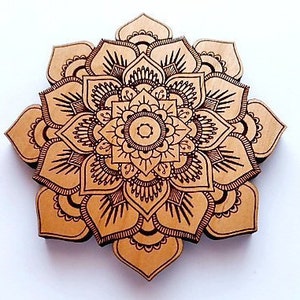 Mandala Lotus Flower Home Decor  ( Wall Decor, Accent Piece, House Warming Gift, Yoga, Zen Decor)