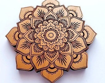Mandala Lotus Flower Home Decor  ( Wall Decor, Accent Piece, House Warming Gift, Yoga, Zen Decor)