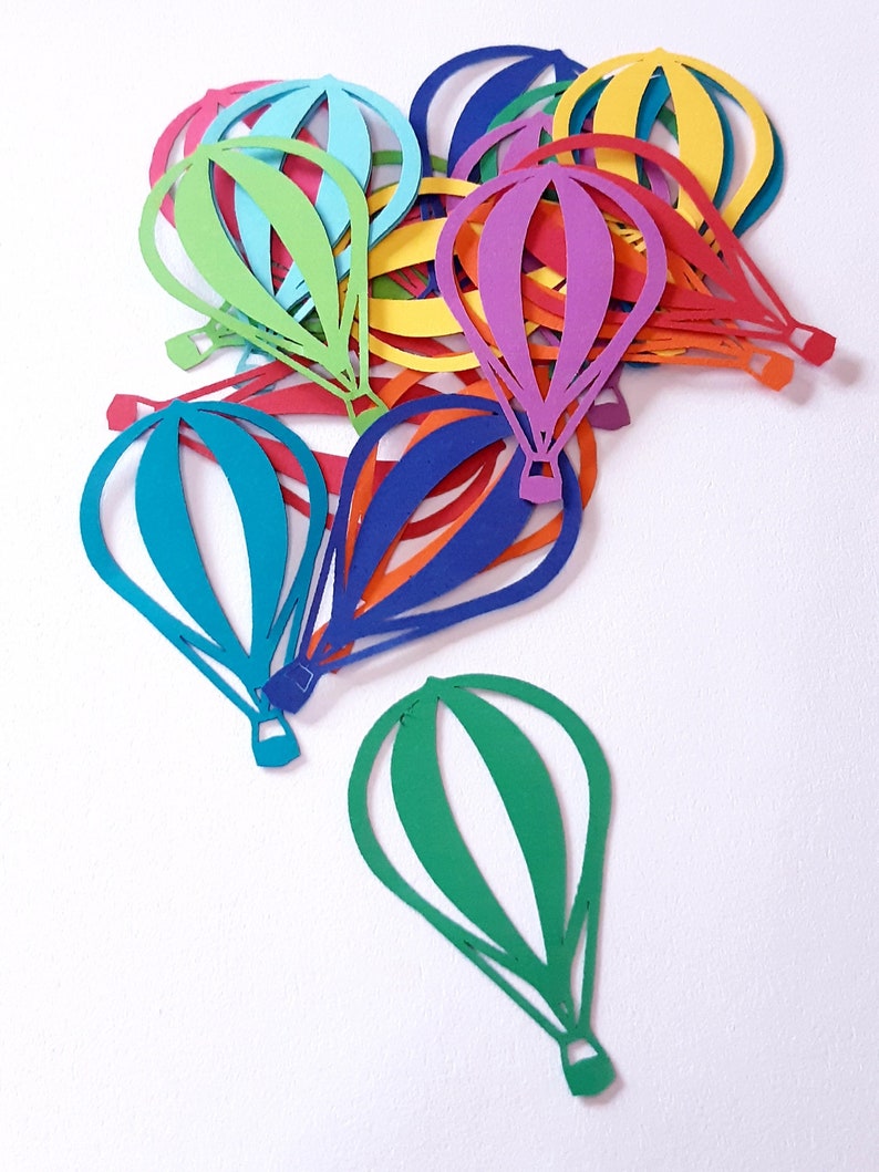 Hot Air Balloon Die Cut Outs Baby Shower Decoration Scrap Etsy