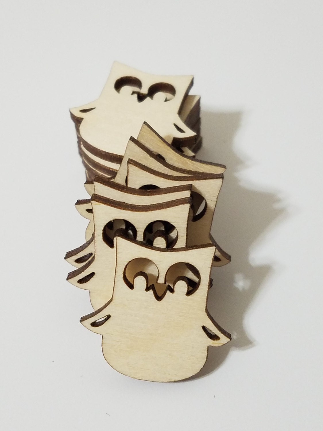 Wooden Owl Shape Cut Outs Embellishments Scrap Booking DIY Etsy