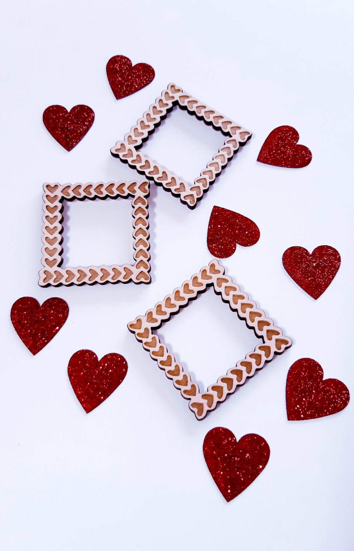 Set of 3 Wooden Valentines Day Frames Picture Frames Etsy