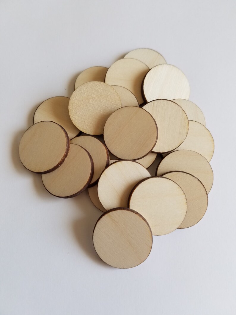 Unfinished DIY Wooden Circle Cut Outs Embellishments Scrap Etsy
