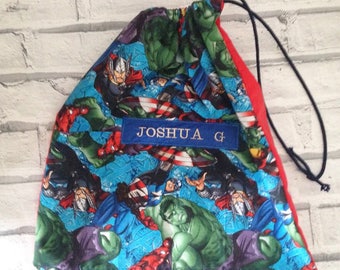 Personalised Kids DC Girls Superheros Gym Bag School//Swimming