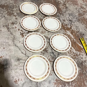 Set Lenox Pinehurst Plates, Set of 8, 6 Inch Dinner Plates, Fine China Tableware, Dining Plates, Dinnerware Set