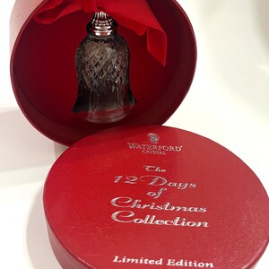 Waterford Crystal Bell Swan Ornament, Holiday Decor, 12 Days of Christmas Gift, Swarovski Crystal Accent