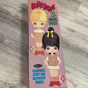 1960&#39;s Paper Doll Toy with Wardrobe, Retro Doll Set, Vintage Children&#39;s Toy, Collectible Memorabilia