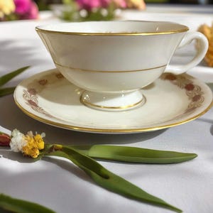 Lenox Pinehurst Footed Teacup and Saucer Set, Vintage Tea Set, Elegant Tea Party, Fine China Gift Set, Elegant Fine China,Tea Lover Gift Set