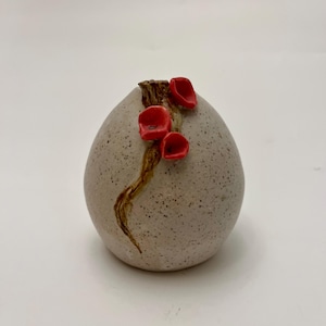 Handmade Pottery Bud Vase, Vintage Ceramic Vase, Rustic Flower Vase, Decorative Art Vase